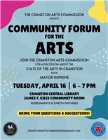 Cranston Arts Commission - Community Forum with Mayor Hopkins